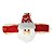Jogo 2 Prendedores de Cortina Papai Noel Pelúcia Prime Vermelho e Branco Renda Bege - Master Christmas - Imagem 5