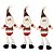 Kit 3 Papai Noel Pelúcia Pendente Perna Algodão 38cm - Master Chirtmas - Imagem 1