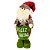 Papai Noel Decorativo com Saco Porta Objetos Feliz Natal Verde e Vermelho 40cm - Master Christmas - Imagem 1
