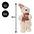 Urso Decorativo Pelúcia Creme e Rosê Cachecol Crochê e Gorro Lantejoulas 40cm - Master Christmas - Imagem 3