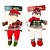 Jogo Papai Noel e Boneco de Neve Pelúcia Sentado na Gangorra Madeira Rústica e Placa Feliz Natal 43cm - Master Christmas - Imagem 1