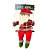 Papai Noel Pelúcia Sentado na Gangorra Madeira Rústica e Placa Feliz Natal 43cm - Master Christmas - Imagem 1