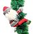 Jogo 2 Papai Noel Pelúcia Prendedor Cortina Vinho e Cinza 37cm - Master Christmas - Imagem 4