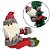 Papai Noel Pelúcia Prendedor Cortina Vinho e Cinza 37cm - Master Christmas - Imagem 1