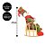 Jogo Papai Noel e Boneco de Neve Decor Pelúcia Xadrez na Cadeira de Balanço 28cm - Master Christmas - Imagem 3