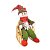 Boneco de Neve Decor Pelúcia Xadrez Vermelho e Verde na Cadeira de Balanço 28cm - Master Christmas - Imagem 1