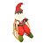 Papai Noel Decorativo Pelúcia Xadrez Vermelho e Verde na Cadeira de Balanço 28cm - Master Christmas - Imagem 1