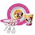 Kit Refeição Infantil Minnie Disney 6 Peças Prato, Tigela, Copo e Talheres - Tuut - Imagem 1