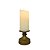 Vela Eletrônica LED Castiçal Ouro Envelhecido 17cm Efeito Moving - Bela Flor - Imagem 1