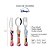 Kit Refeição Infantil Princesas Disney 5 Peças Prato Divisória, Copo e Talheres Inox - Tuut - Imagem 8