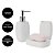 Conjunto Para Banheiro Porcelana Branca e Mini Vaso Suculenta 4 Peças - Tuut - Imagem 3