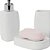 Conjunto Para Banheiro Porcelana Branca e Mini Vaso Suculenta 4 Peças - Tuut - Imagem 5