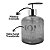 Porta Sabonete Líquido Vidro Sweet Home Fumê e Prata 350ml - Yazi - Imagem 3