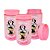 Kit 3 Potes Organizador Multiuso Rosa 350ml Minnie Mouse Disney 12cm - Tiba - Imagem 1