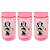 Kit 3 Potes Organizador Multiuso Rosa 350ml Minnie Mouse Disney 12cm - Tiba - Imagem 6