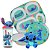Jogo Refeição Infantil Melamina Stitch Disney 5 Peças Incluso Copo 3D e Pelúcia - Tuut - Imagem 1