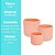Conjunto 3 Vasos Cachepot Cerâmica Frisado Dolamita Salmão - Tuut - Imagem 4