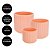 Conjunto 3 Vasos Cachepot Cerâmica Frisado Dolamita Salmão - Tuut - Imagem 5