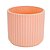 Conjunto 3 Vasos Cachepot Cerâmica Frisado Dolamita Salmão - Tuut - Imagem 7