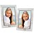 Jogo 2 Porta-Retratos Vidro Reto Prime Borda Prata 15x20 Vertical – Tuut - Imagem 1