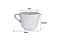 Conjunto 6 Xícaras para Café ou Chá Porcelana Relevo 90ml - Mundial Import - Imagem 3