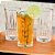 Jogo 6 Copos Vidro Lily Alto-Relevo Long Drink 280ml - Lehaví - Imagem 2