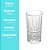 Jogo 6 Copos Vidro Lily Alto-Relevo Long Drink 280ml - Lehaví - Imagem 4