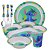 Conjunto Refeição Infantil Melamina Stitch Disney 7 Peças Incluso Talheres Inox - Tuut - Imagem 1