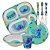 Jogo Refeição Infantil Melamina Stitch Disney 7 Peças Pratos, Copo e Talheres Inox - Tuut - Imagem 1