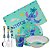 Kit Refeição Infantil Melamina Stitch Disney 7 Peças Incluso Talheres Inox - Tuut - Imagem 1