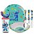Kit Refeição Infantil Melamina Stitch Disney 6 Peças Incluso Copo Com Canudo 3D - Tuut - Imagem 1