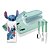 Conjunto Para Lancheira Infantil Stitch Disney 8 Peças Estojo, Potes, Talheres e Garrafa 3D - Imagem 1