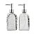 Kit Banheiro 2 Porta Sabonete Líquido Vidro Clear Diamante 500ml - Tuut - Imagem 1