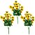 Jogo 3 Buquês Mini Girassol 22 Flores Artificial Prime - MC Flores - Imagem 1
