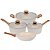 Conjunto de Panelas Indução Revestimento Cerâmica Style Cook Mármol 4 Peças - Mimo Style - Imagem 1