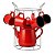 Conjunto Suporte Cromado, Bule Esmaltado 1000ml e 4 Mini Canecas - Tuut - Imagem 1