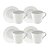 Conjunto 4 Xícaras e Pires para Chá Porcelana Decorada Alicia 180ml - Tramontina - Imagem 1