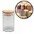 Mini Pote Hermético Porta Mantimento Vidro Borossilicato Tampa Bambu 90ml - Wolff - Imagem 1