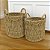Jogo 3 Cestos em Seagrass Fibra Natural Trançado com Alças Caubi Grande 25cm a 37cm - Jolitex - Imagem 7