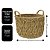 Cesto em Seagrass Fibra Natural Trançado com Alças Caubi Grande 37cm - Jolitex - Imagem 6