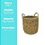 Cesto em Seagrass Fibra Natural Trançado com Alças Caubi 30cm - Jolitex - Imagem 6