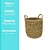 Cesto em Seagrass Fibra Natural Trançado com Alças Caubi 25cm - Jolitex - Imagem 6