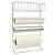 Suporte Organizador 4 em 1 Porta Rolos em Aço Cromado com 5 Potes Porta Temperos Tampa Bambu 90ml - Mundial Casa - Imagem 9