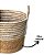 Jogo 2 Cestos Fibra Natural Palha e Branco com Alça 26cm e 20cm - Paramount - Imagem 4
