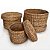 Cesto Fibra Natural Redondo com Tampa Seagrass Trançado Carajas 32cm - Jolitex - Imagem 6