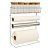 Suporte Organizador 5 em 1 Porta Rolos em Aço Cromado com 5 Potes Porta Temperos Tampa Bambu 90ml - Aramig - Imagem 6