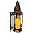 Lanterna Decorativa Iluminada Hexagonal Bronze Rústico Metal e Vidro Prime 45cm x 15cm - Imagem 4