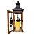 Lanterna Decorativa Iluminada Madeira e Ferro Rústico Com Vela LED 37cm - Empório Decor - Imagem 6
