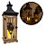Lanterna Decorativa Iluminada Madeira e Ferro Rústico Com Vela LED 37cm - Empório Decor - Imagem 1