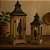 Lanterna Decorativa Madeira e Ferro Rústico Prime 37cm x 14cm - Empório Decor - Imagem 2